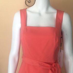 Calvin Klein sleeveless peach belted peach dress size 4